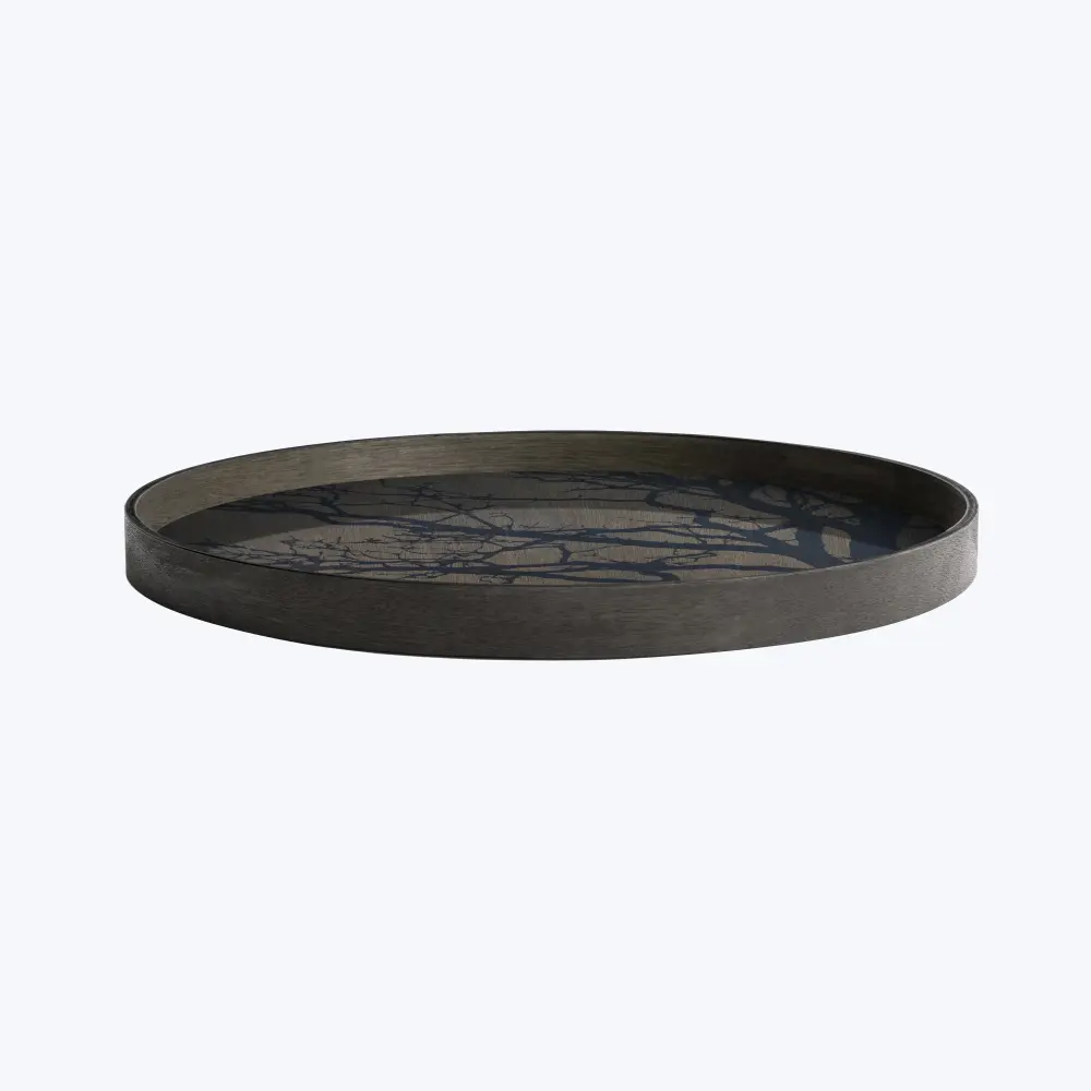 Decorative Fitted Round Wood Tree Tray