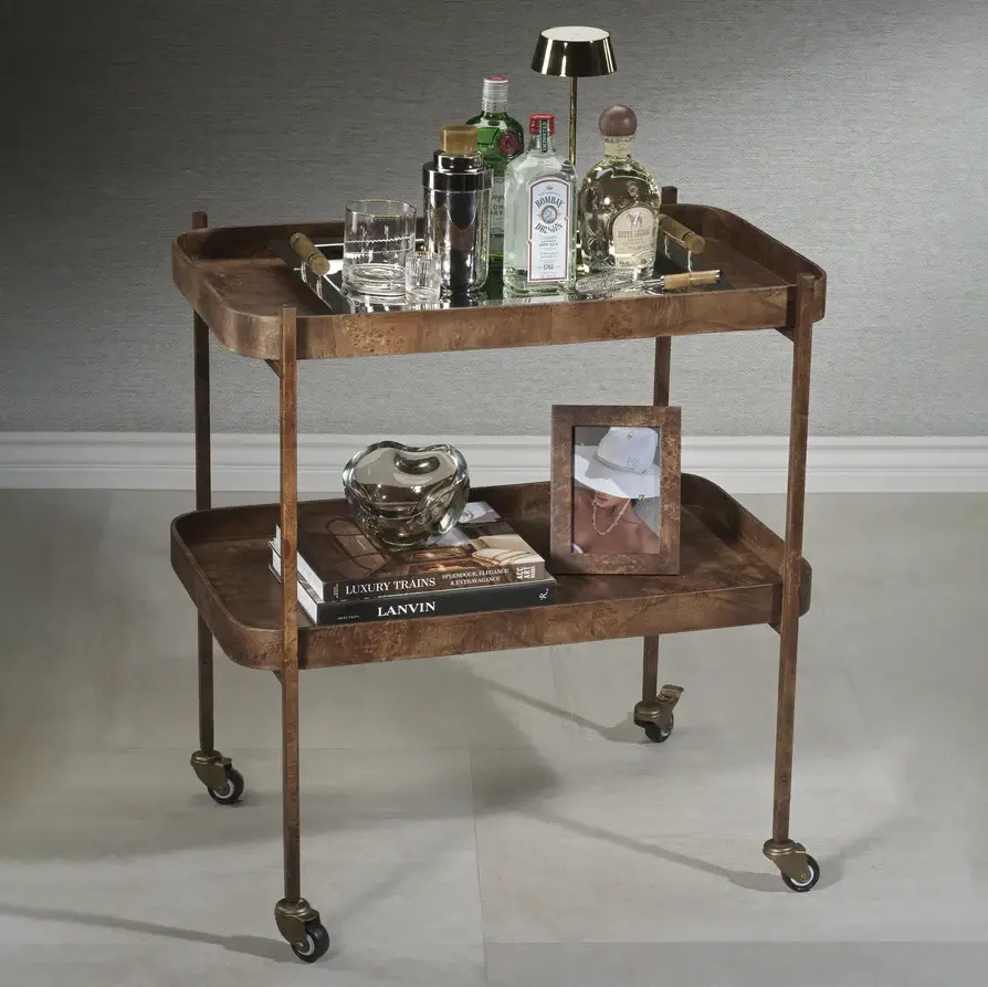 Backlit Glass Beneteau Bar Cart