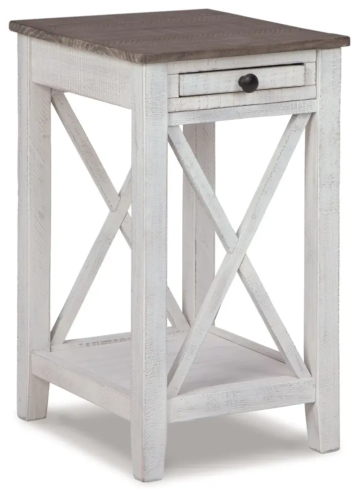 Adalane - Accent Table - White / Graphite