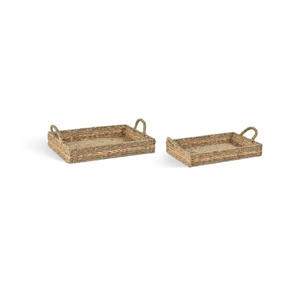 Bayford Set 2 Woven Trays - Untreated