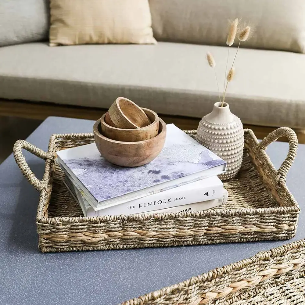 Bayford Set 2 Woven Trays - Untreated
