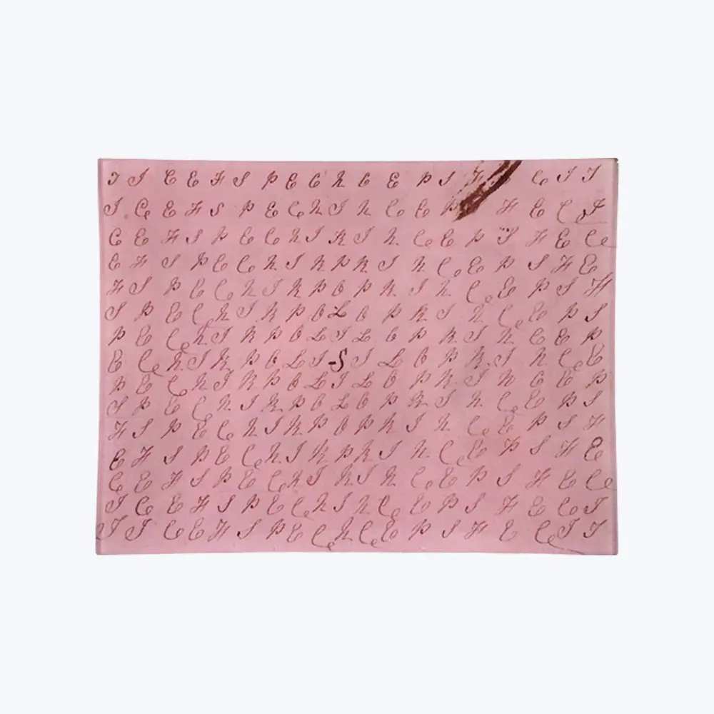 Coral Script Alphabet Tray