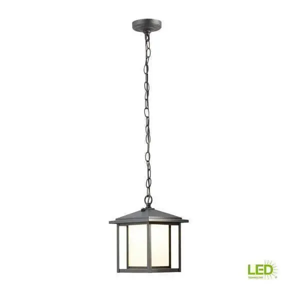 Home Decorators Collection Ebony Outdoor Dusk to Dawn Hanging Lantern Damaged Box
