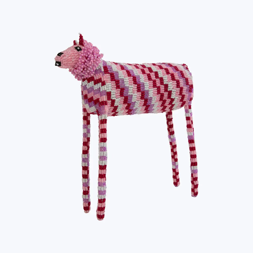 Little Pink Dotted Beaded Giraffe