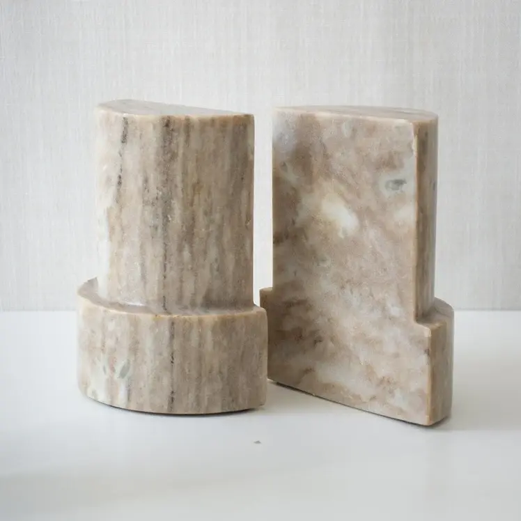 Marble Column Bookends