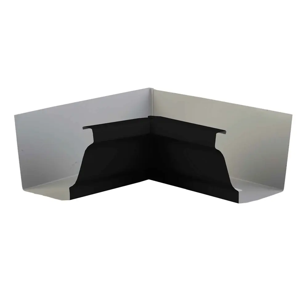 Midnight Aluminum Inside Box Mitre Gutters, 5"