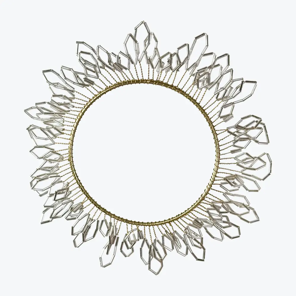 Platinum Beaded Candle Ring