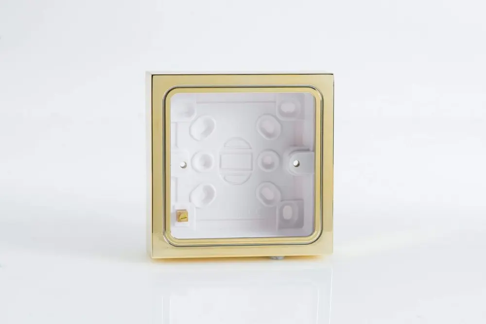 Varilight 1-Gang Pattress Wall Box ( surface mounting) Warm alloy Effect Finish YBSB