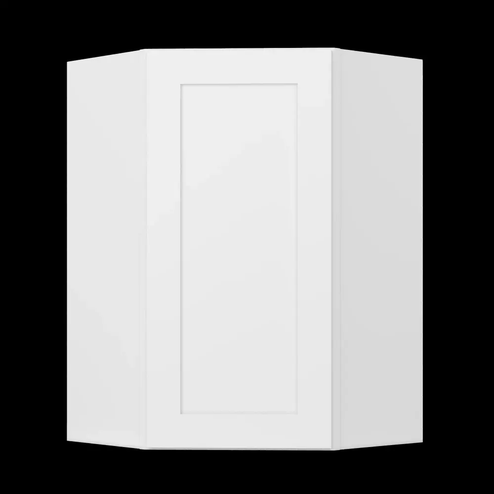 Diagonal Corner Kitchen Cabinet DC2436 Alpina Chalk LessCare 24 . width 36 . height 12 . depth