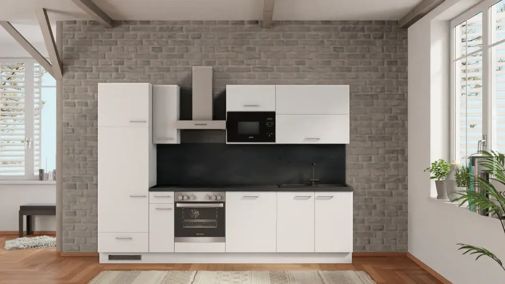 nobilia kitchen Augsburg 300 cm clearance concrete slate gray all-inclusive kitchen