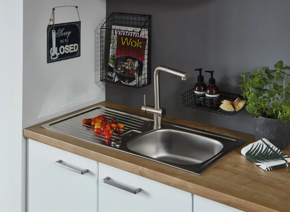 nobilia kitchen unit Bamberg 225 cm chalk prices oak Provence tea kitchen