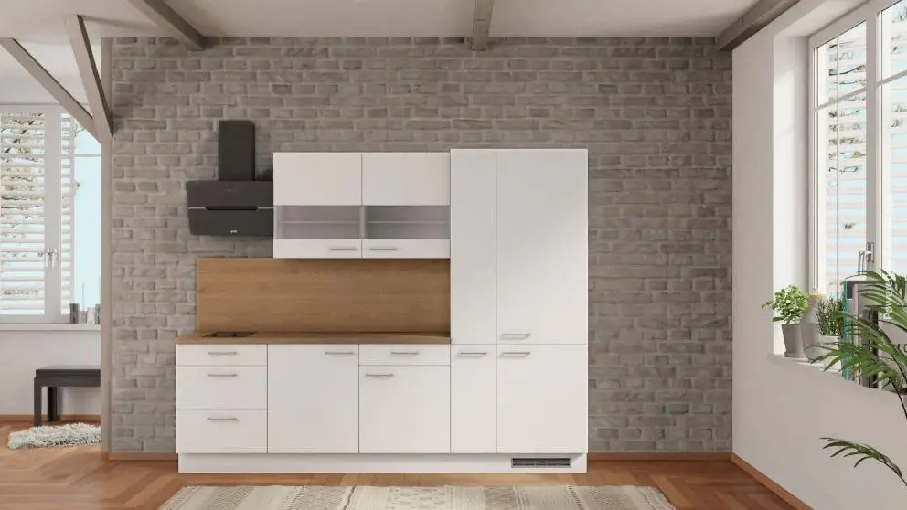 nobilia kitchen unit Detmold 270 cm chalk clearance oak Sierra complete fitted kitchen