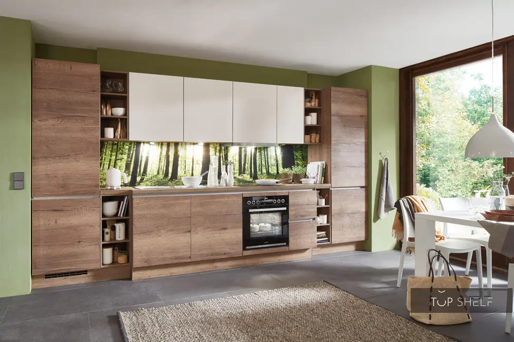 nobilia kitchen unit Structura 402 Oak Havana 565 Decor Forest handleless 420 cm configurable -