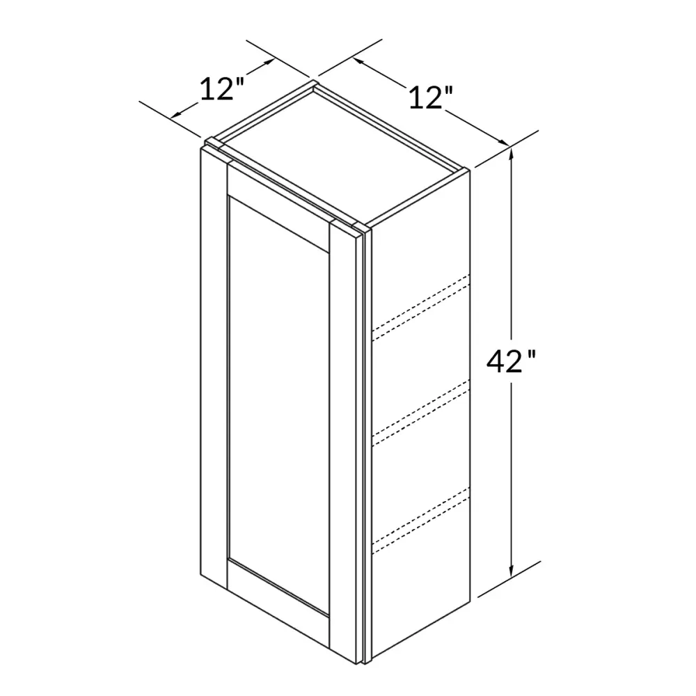 Wall Kitchen Cabinet W1242 Danbury Cobalt LessCare 12 . width 42 . height 12 . depth