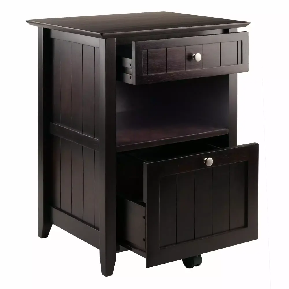 Ergode Burke Home Office File Cabinet Coffee Finish Winsome