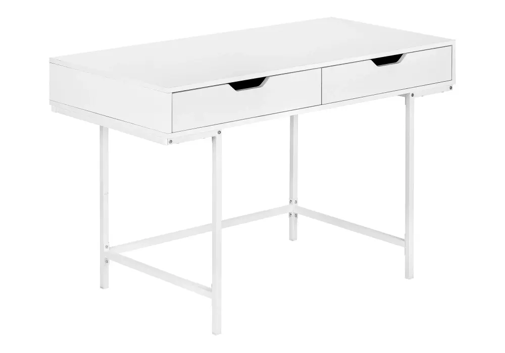 Ergonomic Computer Desk Home Office, Storage Drawers, Marble Look Contemporary & Cutting-edge