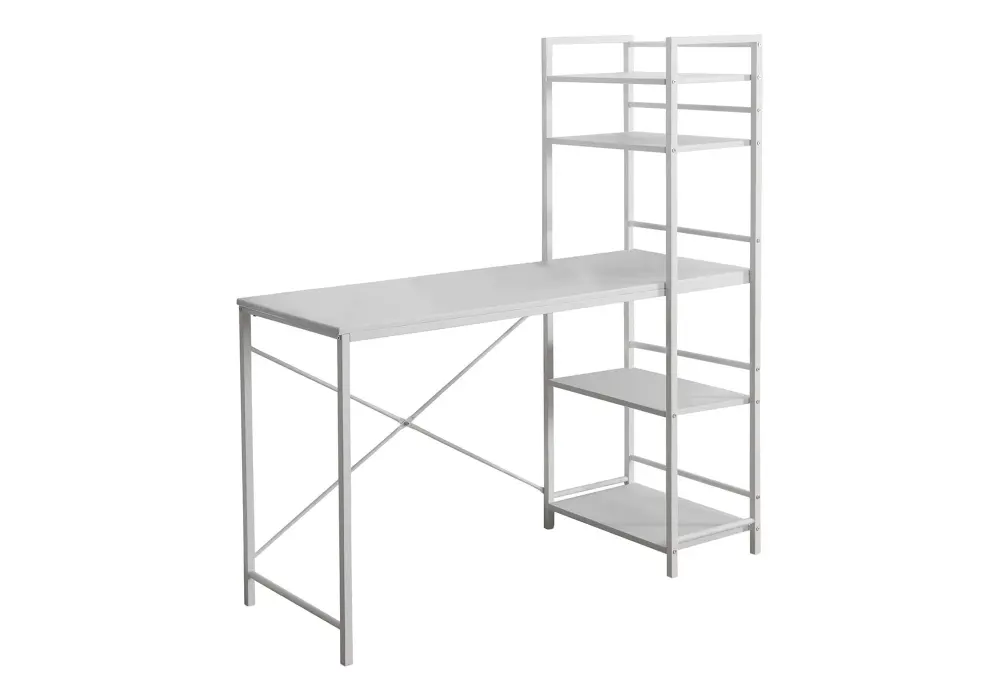 Height Adjustable Computer Desk Home Office, Laptop Storage Shelves