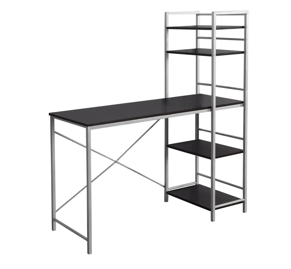 Height Adjustable Computer Desk Home Office, Laptop Storage Shelves