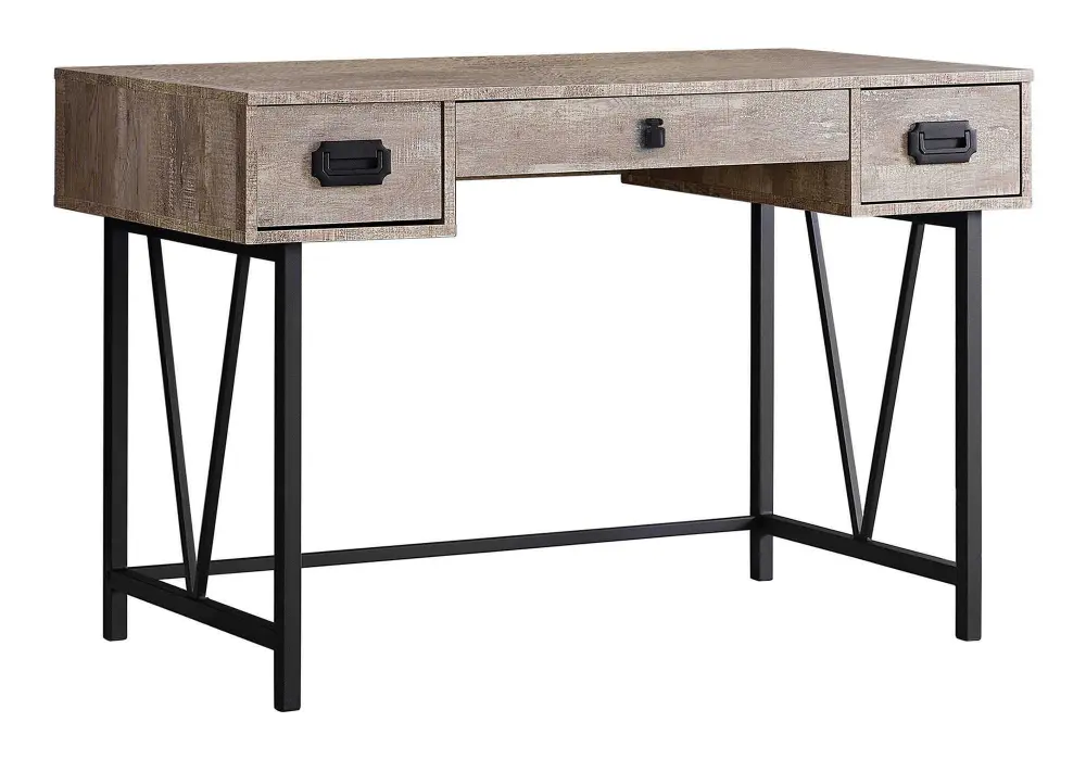 Solid Wood Computer Desk Home Office, Laptop, Storage Drawers, Transitional