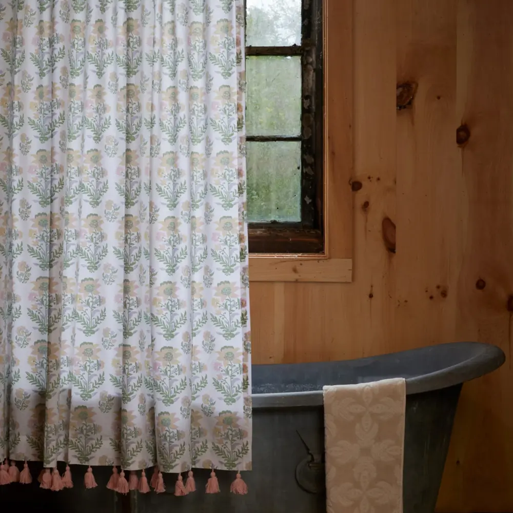 Hotel-Grade Luxury Hina Shower Curtain