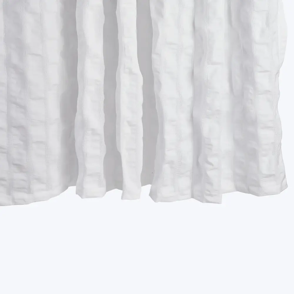 Hotel-Grade Luxury Panama Shower Curtain Snow