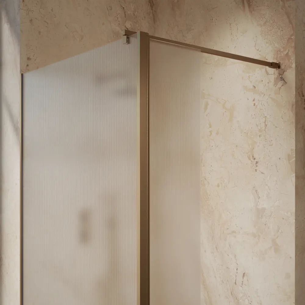 Roman Haven Select 300 Fluted Pivot Deflector 8mm - Matte Brass