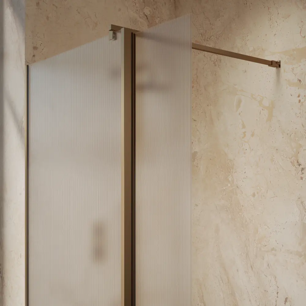 Roman Haven Select 300 Fluted Pivot Deflector 8mm - Matte Bronze