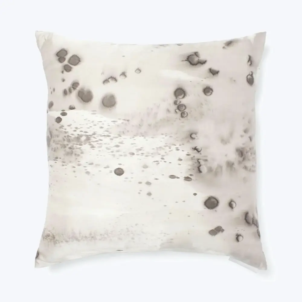 Charcoal Spots Silk Pillow Hidden Zipper | Machine Washable