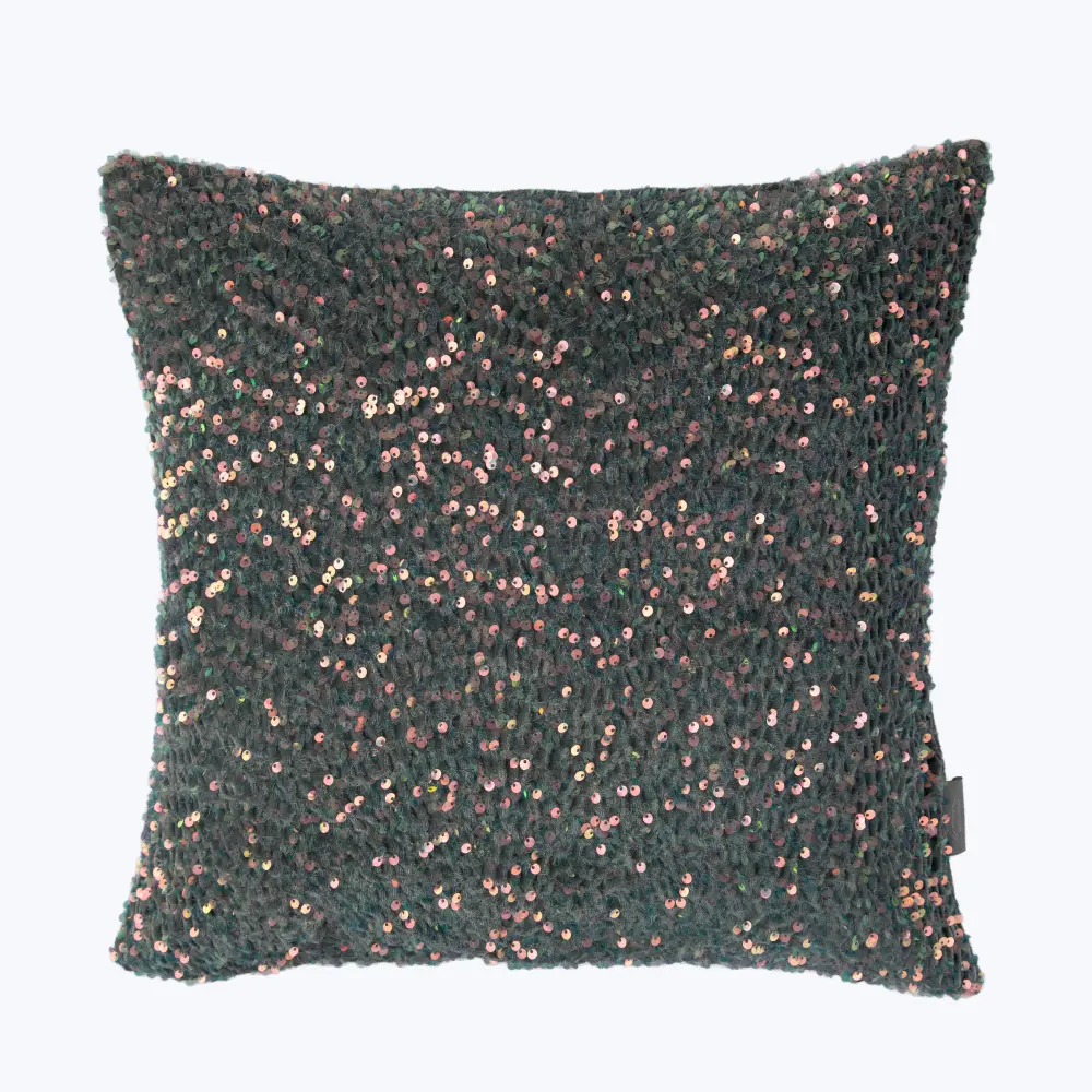 Embroidered Sequin Thunderstruck Pillow