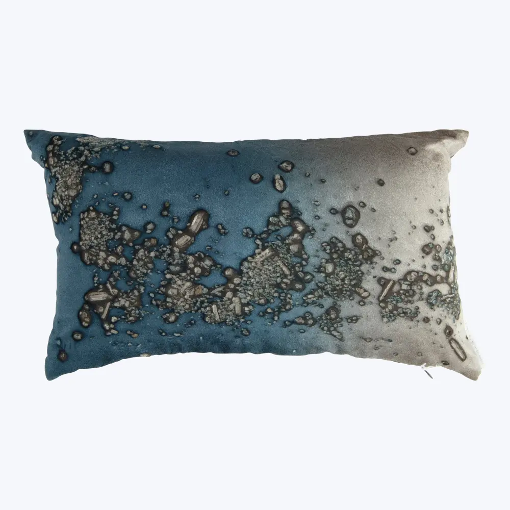 Fringe Mineral Omber Twilight on Cobble Lumbar Pillow