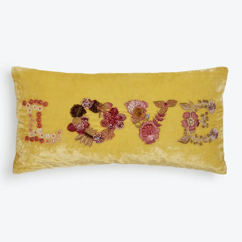 Indoor/Outdoor Love Pillow Sunshine