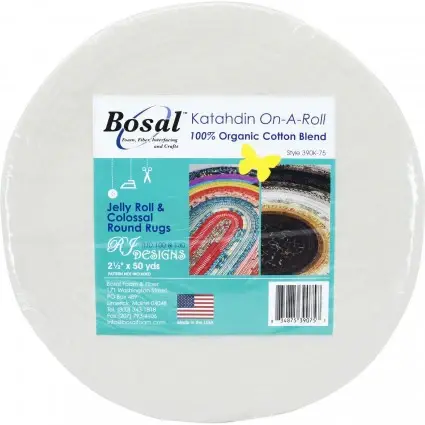 Jelly Roll Batting Bosal Katahdin On Roll 2 1/2" x 25 yards or 2 1/2" x 50 yards 390KB-75