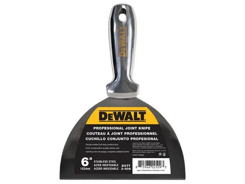 Dewalt Dry Wall Stainless Metal Jointing/Filling Knife 150mm (6in)
