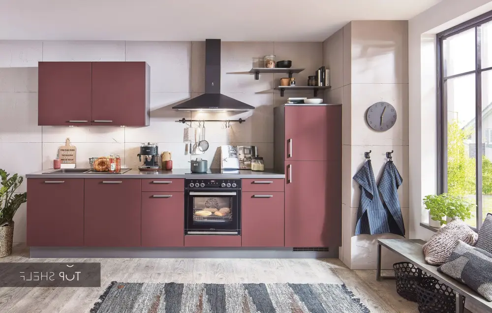 nobilia kitchen unit Easytouch 963 rust ruby ultramatte 340 cm configurable -