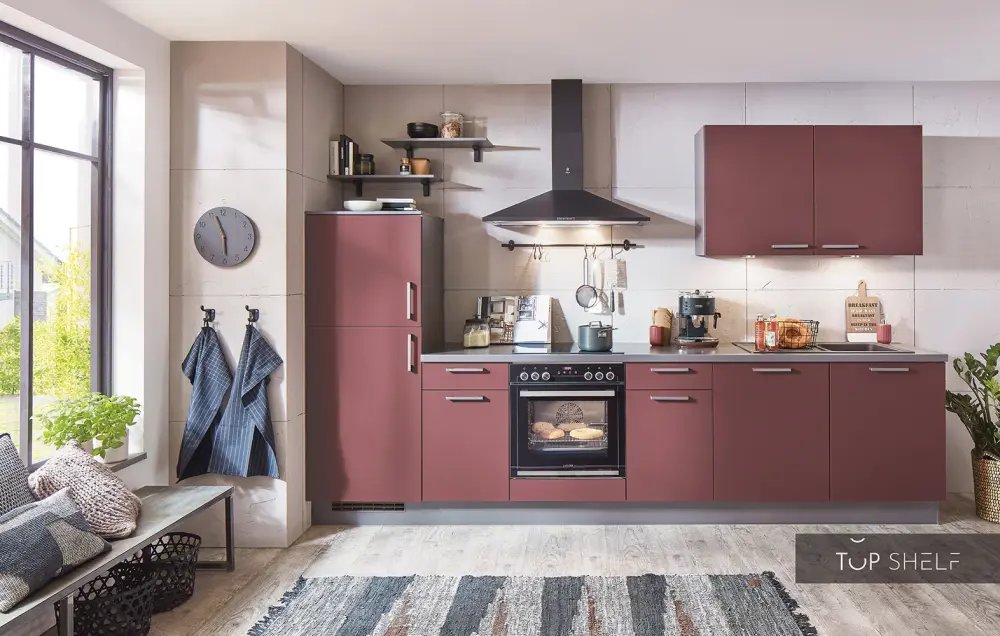 nobilia kitchen unit Easytouch 963 rust ruby ultramatte 340 cm configurable -