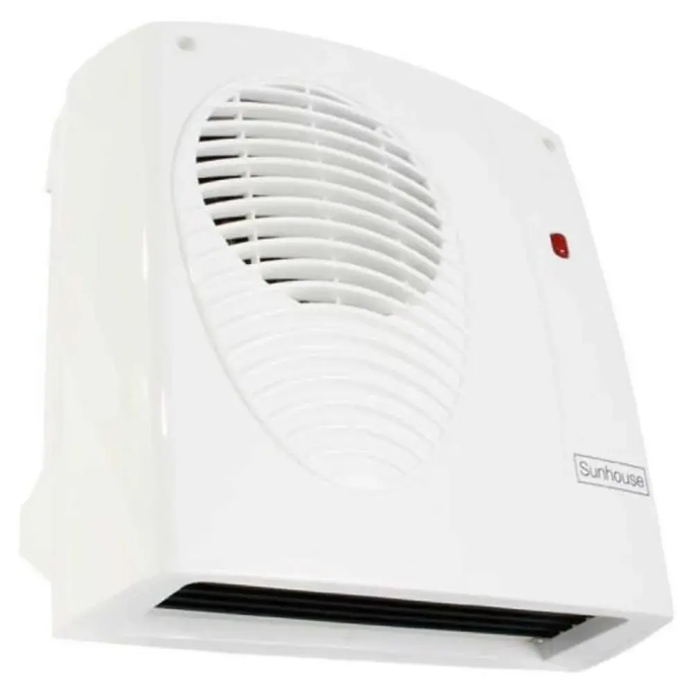 Sunhouse SDF2E Wall Mounted Downflow Bathroom Fan Heater 2kW pearl