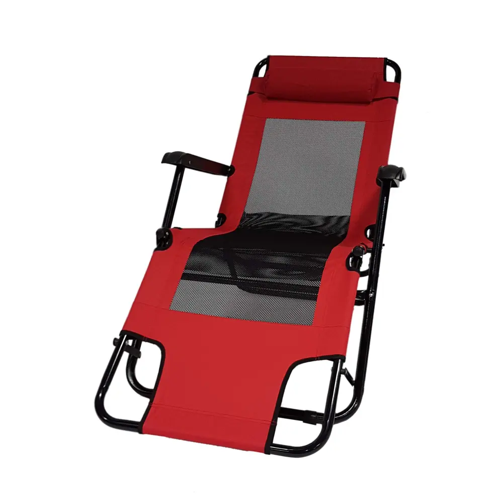 MALTA Zero Gravity Folding Chair, Ruby and Black