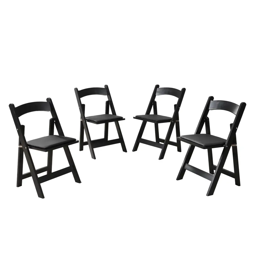 Solid Wood Upholstered Folding Chair Set, Dining Room adjust 4)