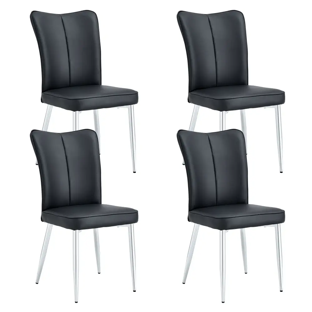 Modern Minimalist Dining Chairs Metal Legs
