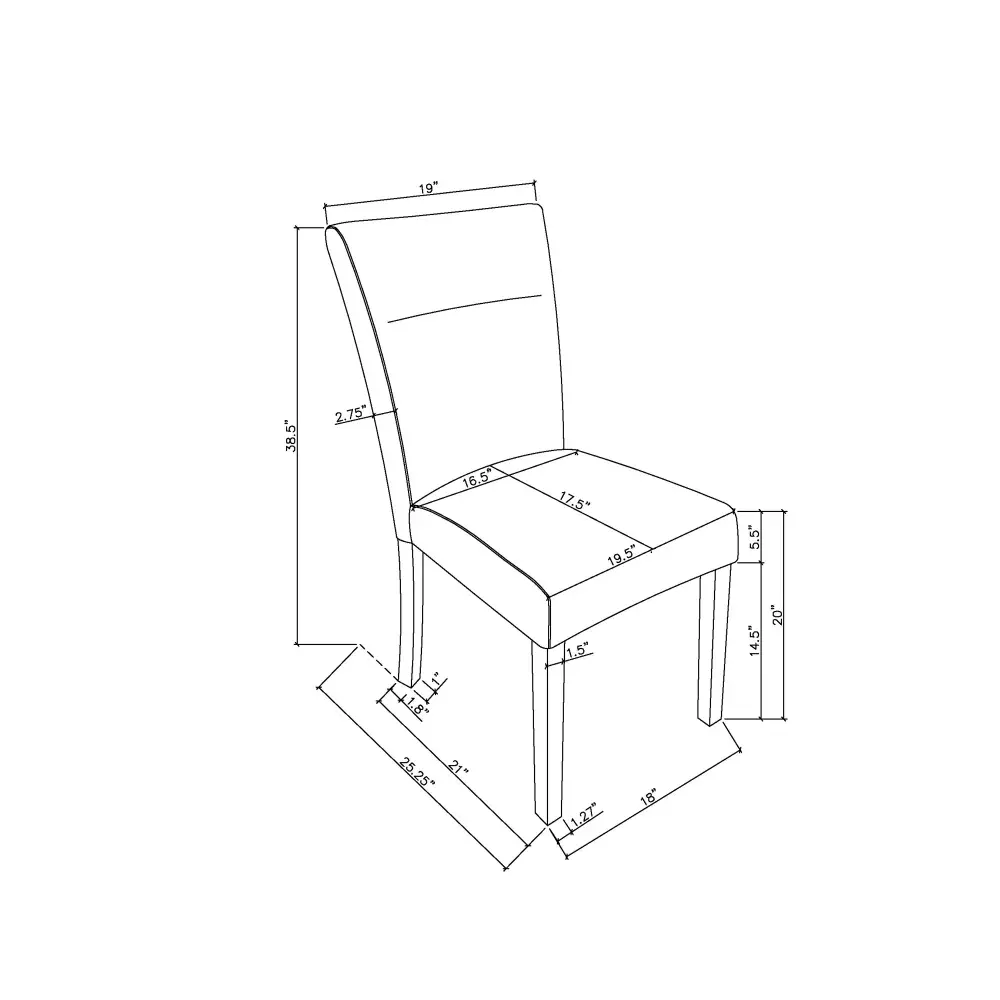 Olga - Dining Chair Set adjust 2) - Charcoal Black