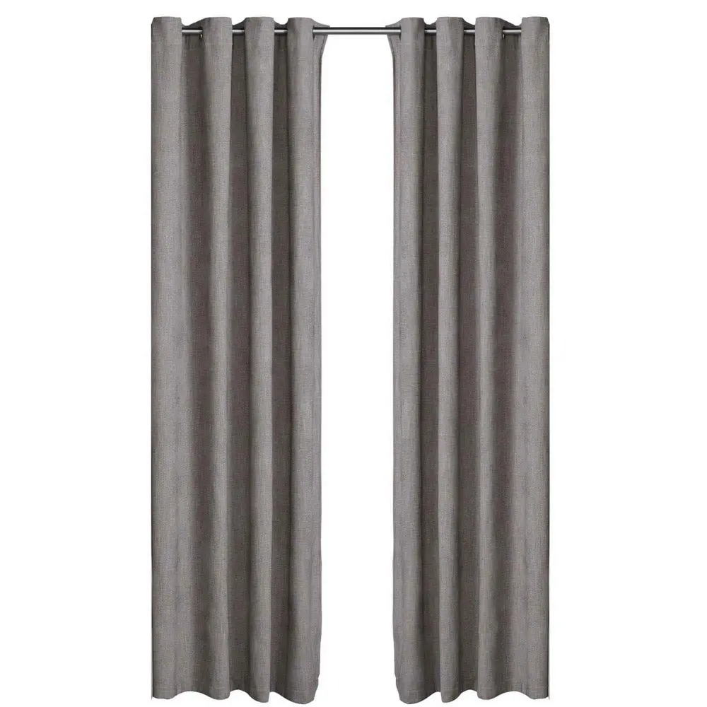 Bryan Grey Solid color Curtain Panel, 54'' x 96''