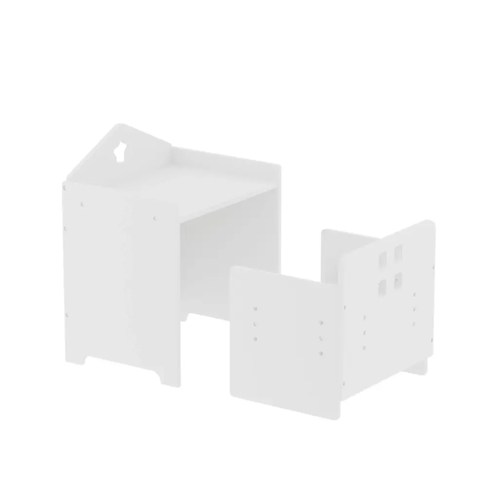 Montessori Weaning Table And Chair Place, Toddler Table Adjustable Height - White