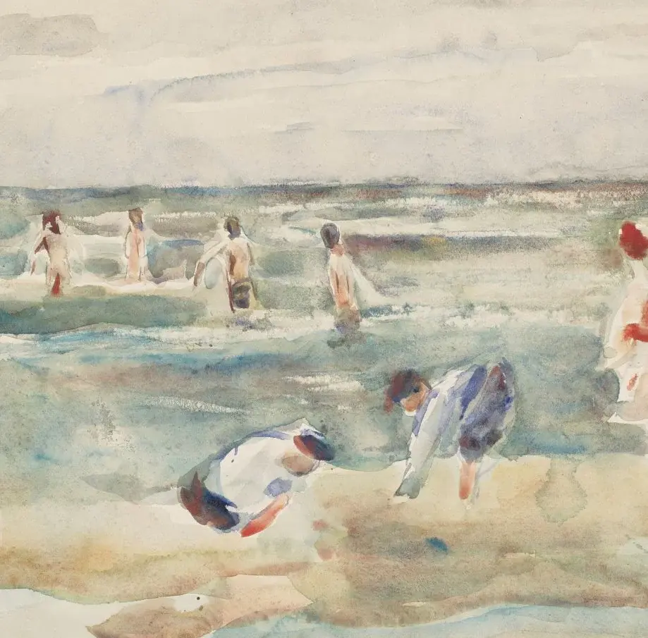 Children Playing on Beach