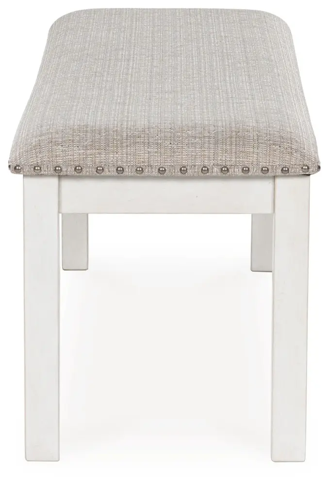 Robbinsdale - Generous Upholstered Dining Room Bench - Antique White