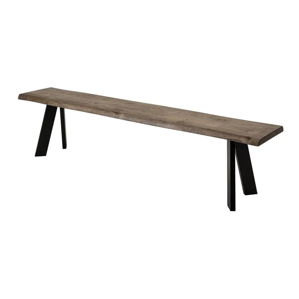 Solid Wood Raw Bench - Chocolate