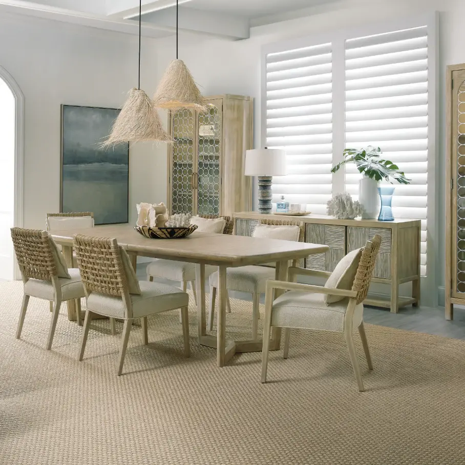 Drop-Leaf Surfrider Woven Back Dining Chair