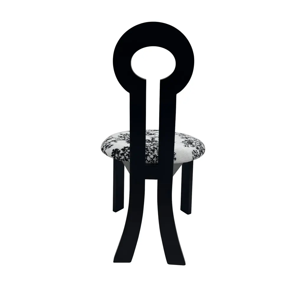 Key Design, Dining Chairs (Set 2) - Ivory / Black Upholstered Chairs