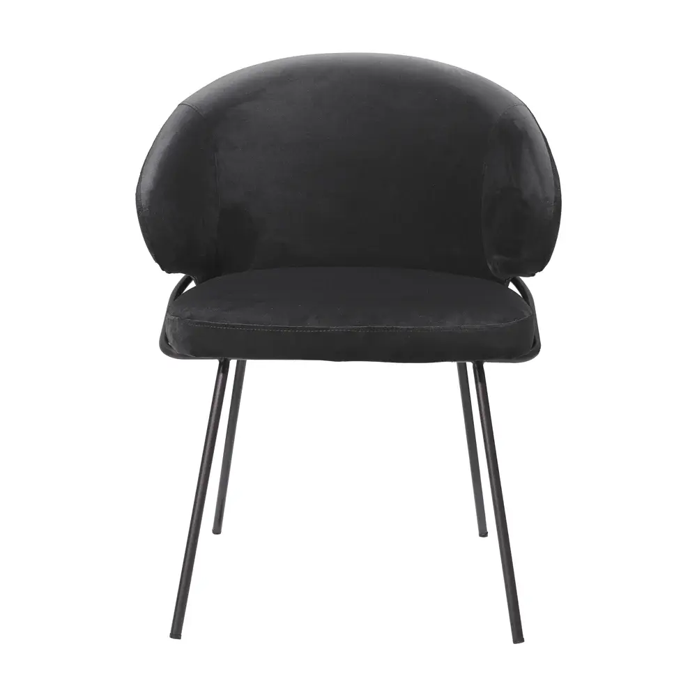 Kinley Dining Chair - Roche Black Plush