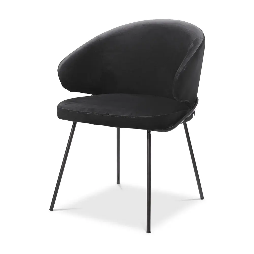 Kinley Dining Chair - Roche Black Plush