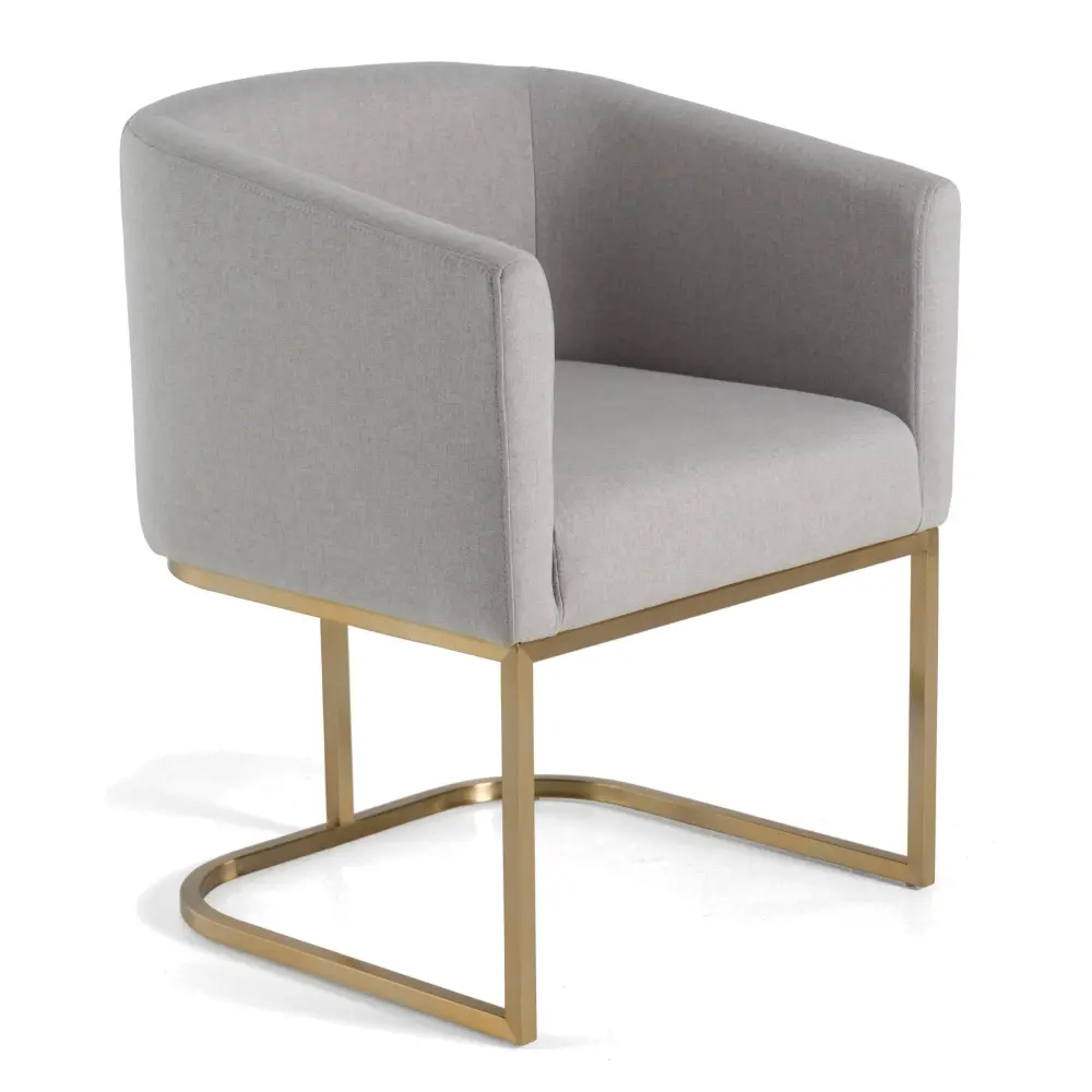 Modrest Yukon - Contemporary Light Grey Fabric Dining Chair
